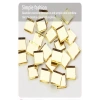 Gold Renk Aynalı Mozaik Taşlı Kare Dekor Süsleme Bandı 3D Aynalı Sticker Bant (1Mt X 4Cm)