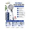 5 Fonksiyonlu Filtreli Duş Başlığı – Yüksek Basınçlı, Kireç Önleyici, Şeffaf Gövdeli + 1 Adet Yedek Filtre Hediyeli
