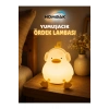 Sevimli Ördek Gece Lambası USB Şarjlı Dokunmatik Silikon LED Gece Lambası 7 Renk Değiştiren Zaman Ay