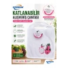 Katlanabilir Alışveriş Plaj Çantası 38x58 cm – Taşınabilir Portakal Kese Tasarımlı, Yıkanabilir, Çevre Dostu Bez Market Çantası