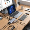 8in1 Type-C Çoklayıcı Hub HDMI 4K USB 3.0 SD TF Kart RJ45 Ethernet Dönüştürücü Adaptör