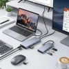 8in1 Type-C Çoklayıcı Hub HDMI 4K USB 3.0 SD TF Kart RJ45 Ethernet Dönüştürücü Adaptör