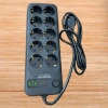 Akım Korumalı Termal Uzatma Kablosu – 10 Priz, 2 USB ve 2 Type-C Girişli, Güçlü Çoklu Priz