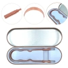 Bakır Oil Pulling Yağ Çekme Dil Plak Temizleme Aleti Dil Fırçası Sıyırıcı Dil Kaşığı