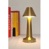 Çatı Model Gold Renk Şarjlı Dokunmatik 3 Renkli LED Masa Lambası