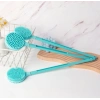 Çift Taraflı Silikon Uzun Saplı  Banyo Fırçası Cm-331