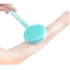 Çift Taraflı Silikon Uzun Saplı  Banyo Fırçası Cm-331