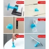 Cm-072 Vantuzlu Geçmeli Kapı Kolu Stoper 4lü Set Beyaz