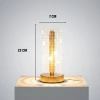 Dalgalı Silindirik Kristal Kareli Model LED Masa Lambası – Gold Tabanlı, Dokunmatik, 3 Renk Işık Modlu, Şarjlı Modern Dekoratif Gece Lambası