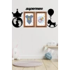 DECO103 Supermen Dekoratif Duvar Süsü Tablo Aksesuar Ahşap Tasarım Hediye Pano Sticker Seti