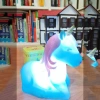 Dekoratif Unicorn Renk Değiştiren Pilli Led Gece Lambası (Mavi)