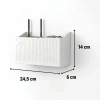 Duvar Tipi Wi-Fi Modem Saklama Kutusu(Beyaz) – Kablo Düzenleyici Router Raf Organizer