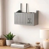 Duvar Tipi Wi-Fi Modem Saklama Kutusu(Gri) – Kablo Düzenleyici Router Raf Organizer