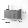 Duvar Tipi Wi-Fi Modem Saklama Kutusu(Gri) – Kablo Düzenleyici Router Raf Organizer