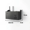 Duvar Tipi Wi-Fi Modem Saklama Kutusu(Siyah) – Kablo Düzenleyici Router Raf Organizer