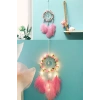 El Yapımı Kuş Tüyü ve Led Işıklı Dekoratif Asma Düş Rüya Kapanı