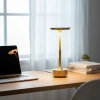 Eskitme Gold Kasa Dokunmatik Şarjlı Masa Lambası – 3 Renk Işık Modlu, LED Aydınlatmalı, Modern & Dekoratif Abajur