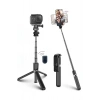 Fotoğraf Makinası ve Telefon Takılabilen 2si 1 Arada 2.2m Uzayan Selfie Çubuğu Kumandalı Tripod