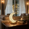 Hilal AY Model Kristal LED Masa Lambası – Dokunmatik, 3 Renk Işık Modlu, Şarjlı Mini Dekoratif Gece Lambası
