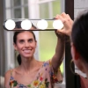 Kablosuz Parlak Banyo Stüdyo Makyaj Aynası Işığı Pilli Vantuzlu Taşınabilir 4 Led Ampul