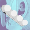 Kablosuz Parlak Banyo Stüdyo Makyaj Aynası Işığı Pilli Vantuzlu Taşınabilir 4 Led Ampul