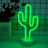 Kaktüs Dekoratif Neon Led Masa Ve Duvar Lambası Gece Lambası