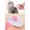 Kedi Köpek Tüy Toplayıcı Kendini Temizleyebilen Ergonomik Saplı Evcil Hayvan Tarağı Pembe