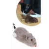 Kurmalı Kedi Eğitim Oyuncağı Tüylü Peluş Fare Yakalama İnteraktif Sevimli Eğlenceli Oyuncak