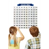 Matematik Öğreten Yüzlük Tablo Duvarda İz Bırakmaz Akıllı Kağıt Yapışkansız Statik  60x60 cm