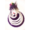Tahta Tabanlı Peluşlu Hareketli Yaylı Eğlenceli Kedi Oyuncağı