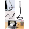 USB Girişli 14 Ledli 3 Kademeli Dokunmatik Masa/Kitap Okuma Lambası Ledi Siyah