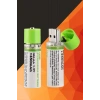 USB Şarjlı 1450mAh AA 1.2V Lityum Kalem Pil – 2’li Set, Tekrar Şarj Edilebilir Uzun Ömürlü Dönüştürülebilir Batarya