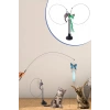 Vantuzlu Tüylü Zilli Olta Kedi Oyuncağı 2 Oltalı