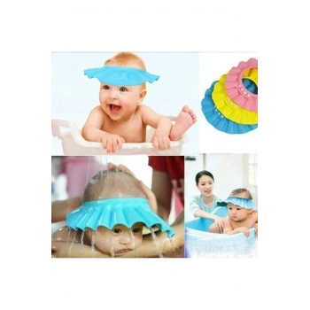 Bebek Kulak Banyo Şapkası Düğmeli Pembe