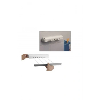 Çek As Balkon Çamaşır Askılığı Çamaşır Kurutma Askısı Çamaşır Kurutmalık Camasir Askisi 4 Ipli