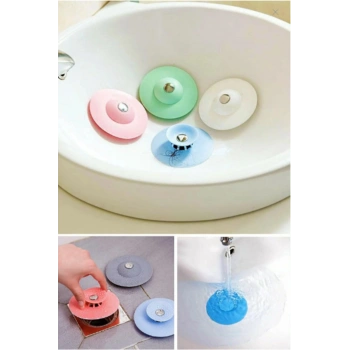 Kademeli Dokunmatik Lavabo Tıkacı Silikon Lavabo Gider Tıpası