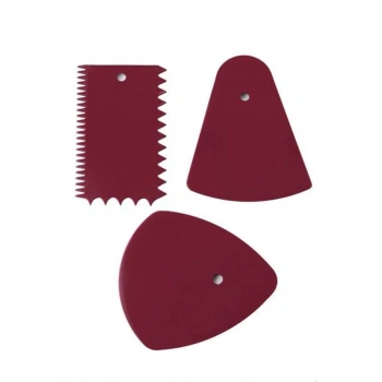 Unisex Bordo Hamur Kesici Kazıyıcı Dekoratör 3lü