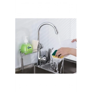 Mutfak Ve Banyo Organizeri Demir Raf Tek Kat Sabunluk Süngerlik
