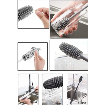 Silikon Şişe Biberon Temizleme Fırçası 28 cm