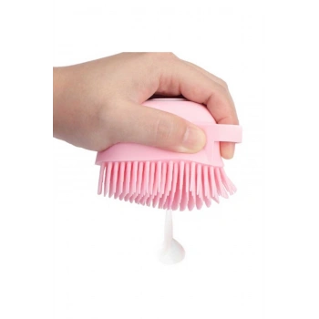 Şampuan Hazneli Silikon Peeling Duş Fırçası