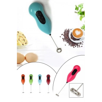 Mini Mikser Kahve Süt Köpürtücü Karıştırıcı Cappucino Mixer Pilli Çırpıcı