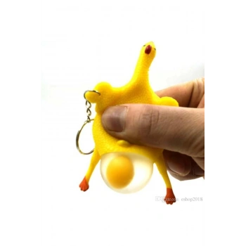 Çılgın Tavuk Squishy Yumurtlayan Tavuk Anahtarlık Çanta Ve Cüzdan Süsü Hediyelik