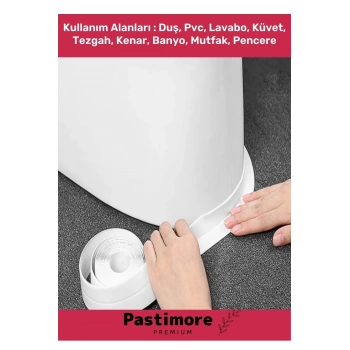 Duş Pvc Lavabo Küvet Tezgah Kenar Banyo Mutfak Pencere 3,2 Mt Su Sızdırmaz Geçirmez Yalıtım Bant