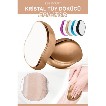 Crystal Eraser Epilasyon Aleti Tüy Silgisi Tüy Alıcı Fiziksel Kristal Tüy Dökücü Epilatör Gold Krom