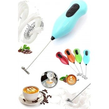 Mini Mikser Kahve Süt Köpürtücü Karıştırıcı Cappucino Mixer Pilli Çırpıcı