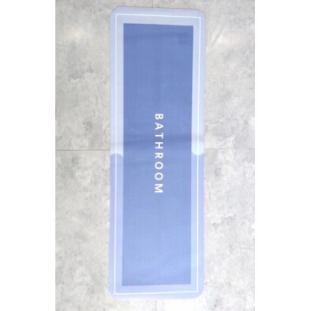 İsgstore Uzun Dikdörtgen Sihirli Su Emici Banyo Paspası Kaymaz Tabanlı Abdest Paspası 118x39cm