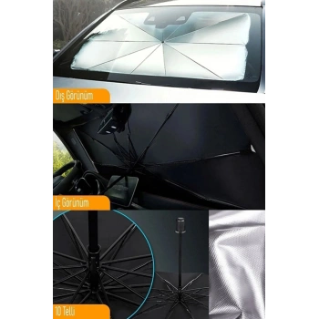 Renault Dacia Toyota Togg Chery Oto Ön Cam Güneşlik Katlanabilir Şemsiye Güneşlik Gölgelik Güneşliği