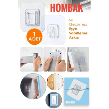 Geçmeli Klips Eşya Sabitleme Askısı 1 Set