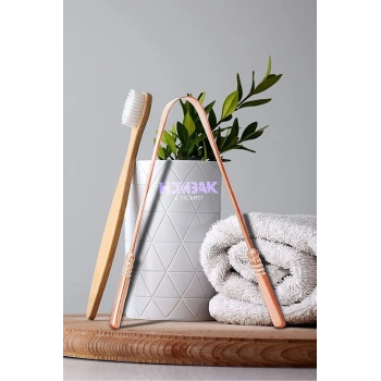Bakır Dil Temizleme Dil Sıyırıcı Temizleyici Dil Temizleme Aparatı
