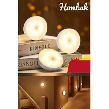 Usb Şarjlı Akıllı Hareket Sensörlü Kablosuz Spot Led Lamba 1 Adet